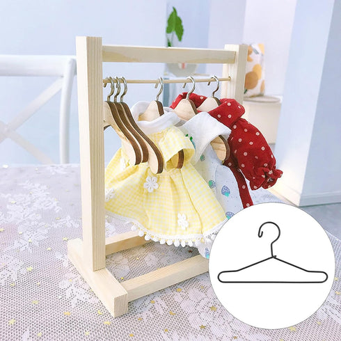 20 Pcs Doll Clothes Hanger, Metal Outfit Hanger for Doll Clothes Accessories
