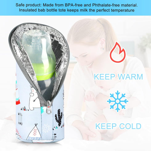Insulated Baby Bottle Cooler Bag - Ideal for Nursing Moms