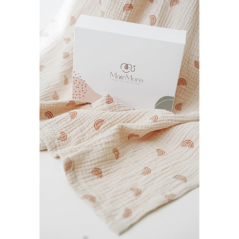 100% MairMore Muslin Nursing Covers for Breastfeeding, Privacy Breast Feeding Cover with Arch Neckline for Mom