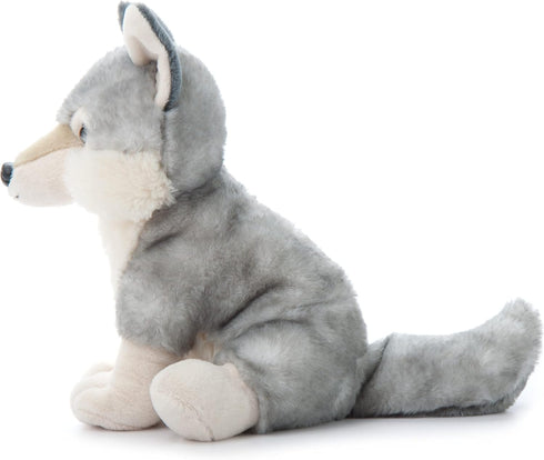 The Petting Zoo Wolf Stuffed Animal, 12 Inch Grey Wolf Plush Toy, Gifts for Kids, Wild Onez Zoo Animals
