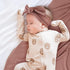 Set, 4747" GRSSDER Newborn Swaddle Blanket, Ultra Soft Jersey Receiving Blanket with Matching Headband and Beanie Extra