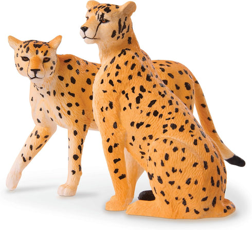 Terra by Battat – 4 Pieces Cheetah Family – 1 – 4-Inch Plastic Figurines for Kids, Educational Toy Figures