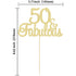Gyufise 1Pcs 50 & Fabulous Cake Toppers - 50th Birthday Anniversary Party Decorations Supplies