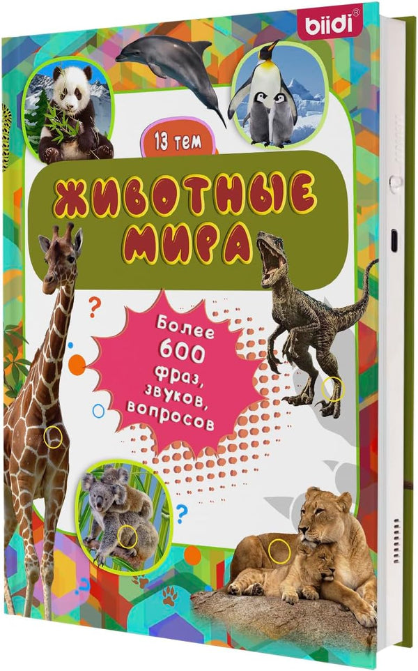 Russian Interactive Talking Book for Toddler 3-5,USB-C Rechargeable Sound Book with 600+