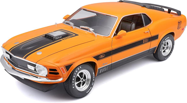 Maisto 1:18 Special Edition 1970 Ford Mustang Mach 1, Orange, 1:18 Scale Model