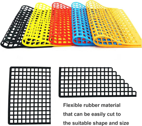RC Car Rubber Window Net, Luggage Rack Net Scale Accessories for 1/8 1/10 RC Crawler Car Short-Course Truck