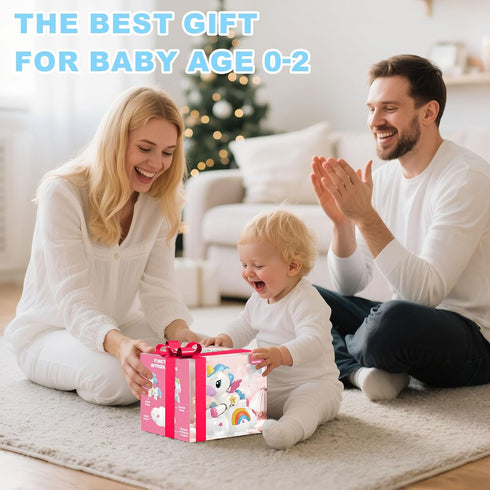 6 12 1+ Tummy ABC/123 1 Musical Unicorn Toys for to Months - Baby Crawling Toy with Light-up for Year Old Girl