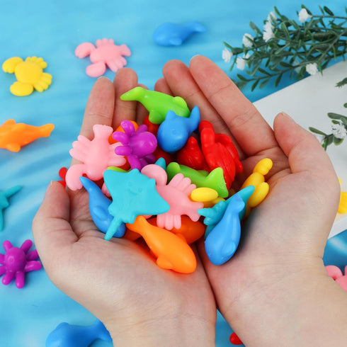AMOR PRESENT 64PCS Counting Animals for Toddlers, Ocean Animal Matching Game Montessori Educational Toys
