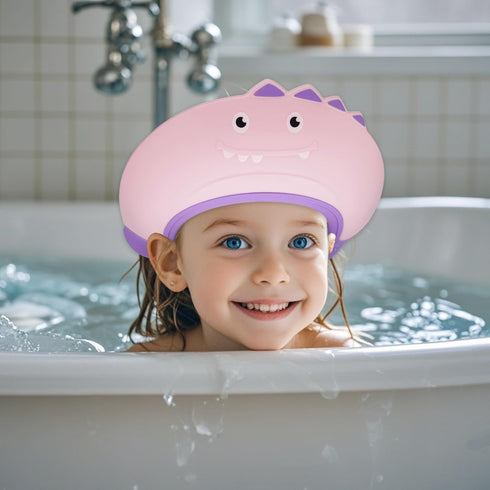 TinyGuardian 0-9 Baby Shower Cap Shield, Shower Cap for Kids, Visor Hat for Eye and Ear Protection for Years Old