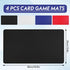4 Pcs TCG Playmat, 24 x 14 Inch Card Playing Game Mat, Waterproof Non Slip Desk Pad for Laptop and Mouse