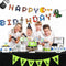 80's Pixel Video Game Themed Happy Birthday Banner, 8-bit Retro Pixel Level Up Party Supplies