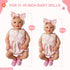 16-20 Inch Set 16 Inch Summer BABESIDE Reborn Baby Doll Clothes with Doll Shoes for Reborn Dolls, Floral Babydoll