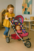 fash n kolor Baby Doll Stroller Gift for Kids, Toy Doll Stroller with Adjustable Canopy & Storage Basket Push Pram Baby