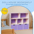 1:12 Scale Dollhouse Bookshelf, Elegant Doll House Book Shelf with Functional Storage, Perfect Doll House Accessories