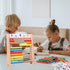 Wooden Abacus for Kids Math, 100 Counting Sticks & Number Cards 1-100, Educational Math Games for Preschool Learning