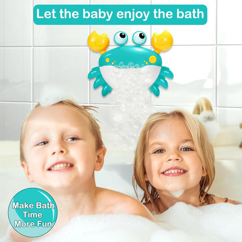 HOSBENI 1 2 3 Crab Baby Bath Toys, Crab Bubble Bath Machine, Automatic Bath Toy Blows Bubbles & Plays Childrens Songs