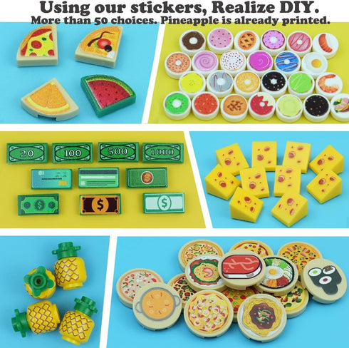 220pcs City Food Accessories Building Block, Friends-People Picnic Toys, Kitchen Restaurant DIY Pieces