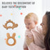 12-Pcs Baby Teether Toys, Wooden Teething Rings and Animal Toys, Toddler Chew Toys, Suitable for Children Over 36 Months