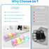 Hunfuthr 2 4-in-1 Pcs Keyboard Fidget Toy for Adult, Cute Cat Clicker Keyboard Fidget Keychain with LED Lights