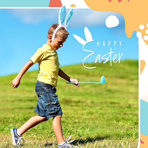 30 Set 6 6 6 6 Civaner Pcs Easter Games for Kids Outdoor Includes Bunny Potato Sack Race Bags Easter Egg and Spoon