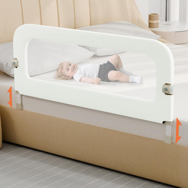 omzer Bed Guard Rail for Toddlers - 59inch Foldable & Adjustable Height