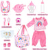 13 14-18 inch Set UNICORN ELEMENT Pcs Baby Doll Clothes and Accessories for Dolls, Baby Doll Feeding and Caring