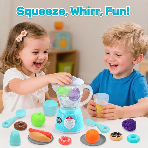 Playset, Sets CUTE STONE Kids Kitchen Toy Kitchen Appliance with Working Coffee Maker, Blender & Toaster, Realistic