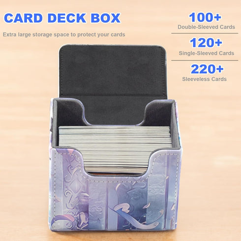 Labrynth YGO Card Deck Box - Fits MTG, 100+ Card Storage Box for Trading Card Games, PU Leather Premium Case