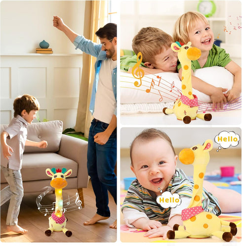 Emoin Giraffe Stuffed Animal Baby Toys, Singing Giraffe with 10 Children's Songs, Light Up Toys, Gifts for Toddlers 1-3