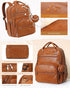 Backpack 20 15.6" ROSEGIN Premium Vegan Leather Diaper Bag with Waterproof Changing Pad, Reinforced Zippers