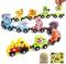 TenFans Montessori Toys, Magnetic Wooden Animal Train Set for Toddlers, 11 Pieces,
