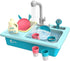 CUTE STONE Color Changing Kitchen Sink Toys, Electric Dishwasher Playing Toy with Running Water, Upgraded Faucet System