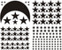 Moon and Stars Wall Decal Vinyl Sticker for Kids Room Decoration - Good Night Nursery Wall Decor (Black)