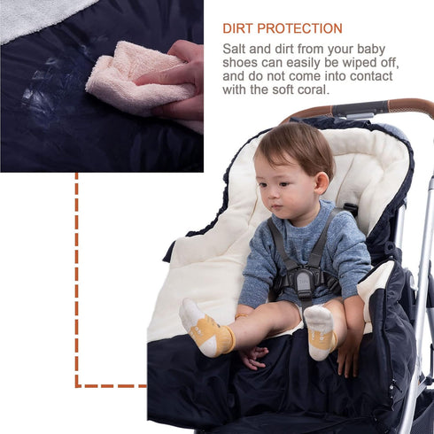 Stroller Footmuff, Winter Waterproof Bunting Bag with Adjustable Fixing Cords for All Strollers