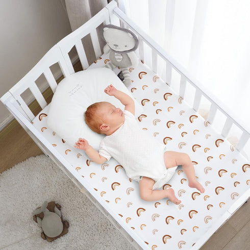 3 Pack Pack Pack PHF Soft Mini Crib Sheets, Rainbow Silky N Play Sheets for Baby Boys Girls, Universal Fit for N Play