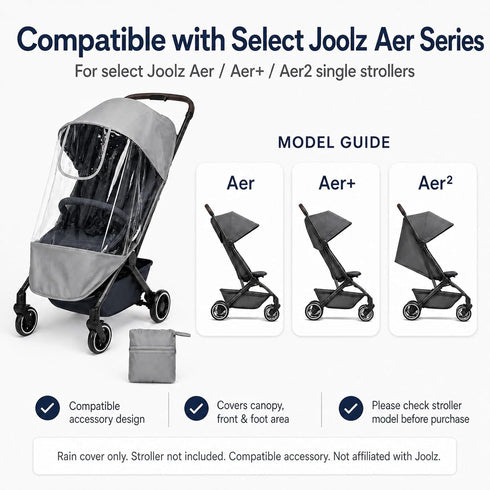 HuanRanYo Rain Cover for Joolz AER+ Stroller, Waterproof Windproof Stroller Weather Shield, All-Season Baby Stroller