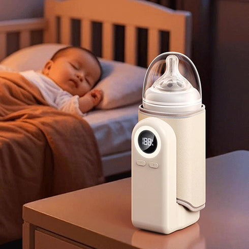 HaloVerde 10000mAh Portable Bottle Warmer with Battery for Travel and On The Go Feedings, A Rechargeable Baby Bottle