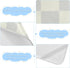 SyXIOP 28" 52" Gray Beige Checker Plaid Cooling Baby Waterproof Crib Mattress Cover x Absorbent Padded Crib for Kids