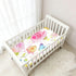 Bseiialft 52 28 Pink Roses Butterflies Crib Sheets for Boys Girls Soft and Breathable Cotton Baby Sheets for Standard