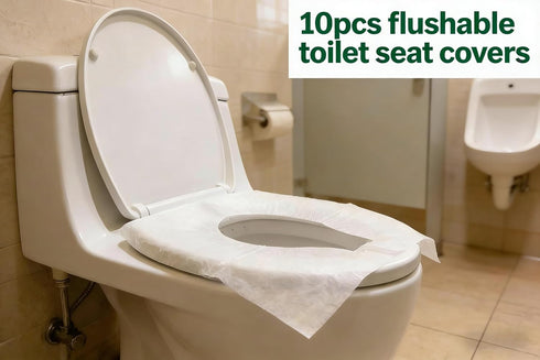 YOFAN 10pcs (10) Disposable Toilet Seat Covers, Flushable Travel Disposable Toilet Seat Covers for Adults Kids Potty