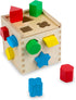 Melissa & Doug Shape Sorting Cube: Classic Wooden Toy with 12 Shapes