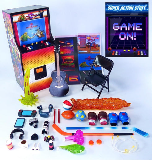 GAME ON 1/12 Scale Six Inch Action Figure Accessories Set with LED Light (Cats with Knives 2 w/Light)