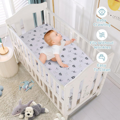 Set 3 Set, Set Wowelife Crib Bedding for Boys, Premium Piece Elephant Baby Crib Bedding Baby Nursery Crib Comforter