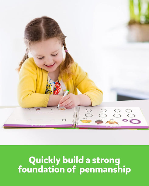 Coogam Learn to Write Workbook, Numbers Letters Practicing Book, ABC Alphabet Sight Words Handwriting Educational