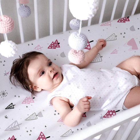 2-Pack Bassinet Sheets for Newborn Baby Boy and Girl Gender Neutral, Soft Breathable Elastic Sheets, Universal Fit