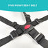Adjustable 5 Point Harness Seat Belt for Baby, Full Protection Security Harness for High Chair and Pushchair, Black