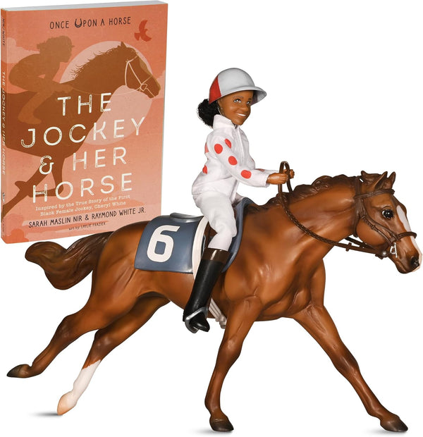 Breyer Horses Freedom Series Cheryl White Horse and Book Set, 1:12 Scale Horse Toy Model, Model #6236