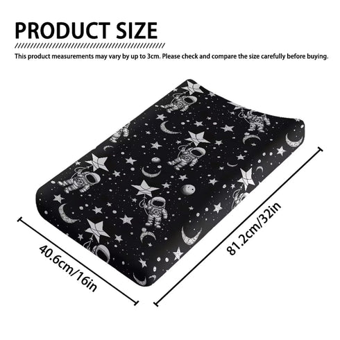 Astronaut Soft Diaper Changing Cover for Boys Girls, Breathable Changing Table Cover Fit 32"x16" Contoured Pad