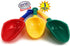 Matty's Toy Stop 10.5" Kids Multi-Color Sand Scoop Plastic Shovels for Beach (3 Pack: Red/Blue, Yellow/Green,