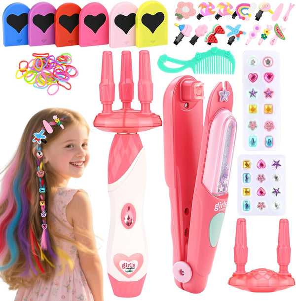 Dreamon 51 Pcs Hair Styling Tools - Hair Gem Stamper Kit and